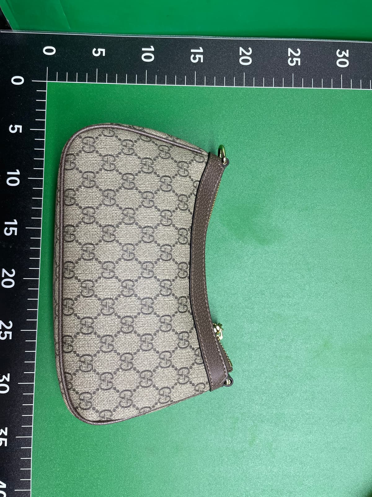广州外贸G家老花Ophidia帆布包单肩斜挎麻将包腋下包草莓链条女包 — foto QC 1
