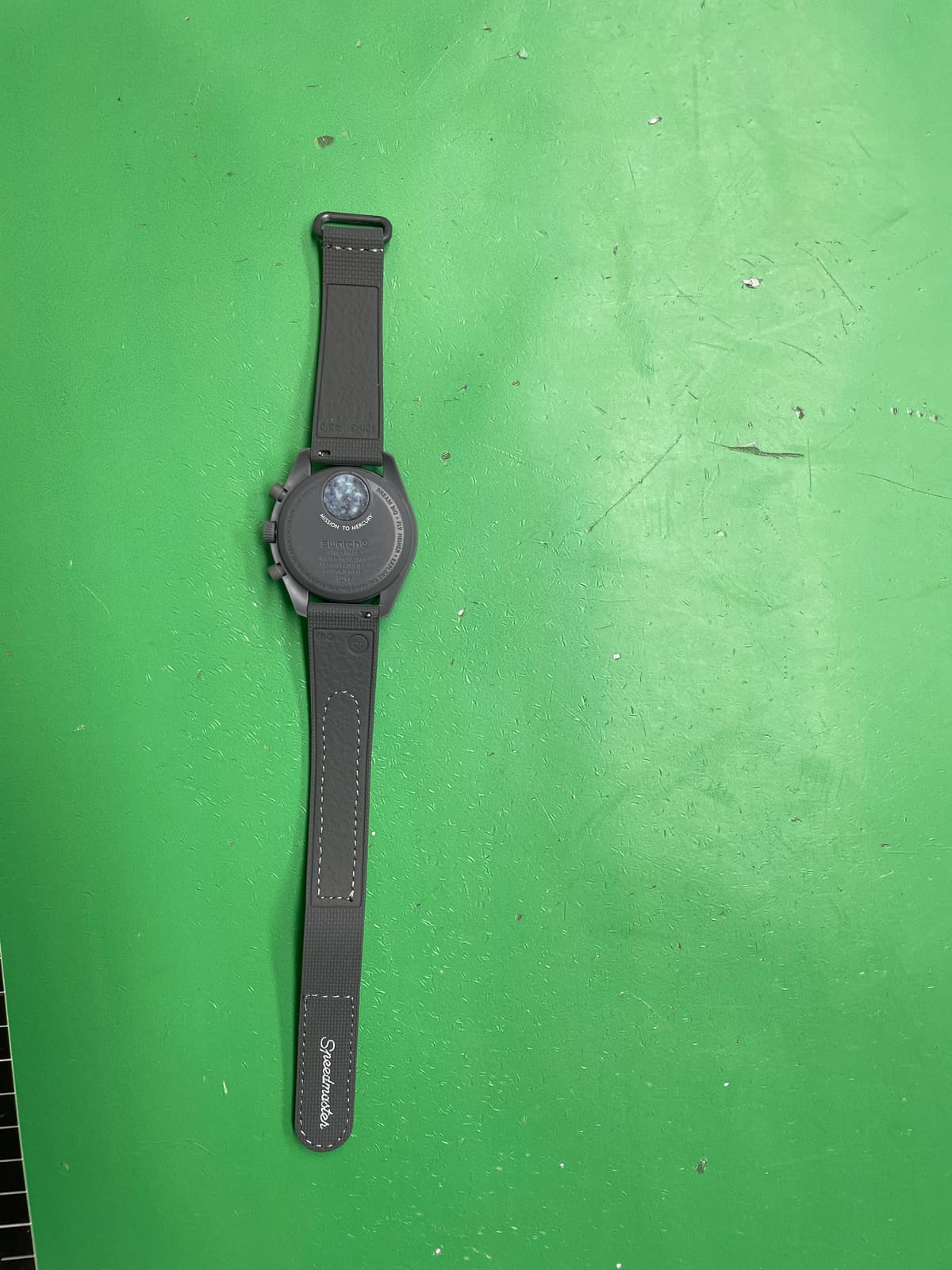 欧米联名Swatc石英防水计时手表ins风微商一件代发腕表大表盘胶带 — foto QC 1