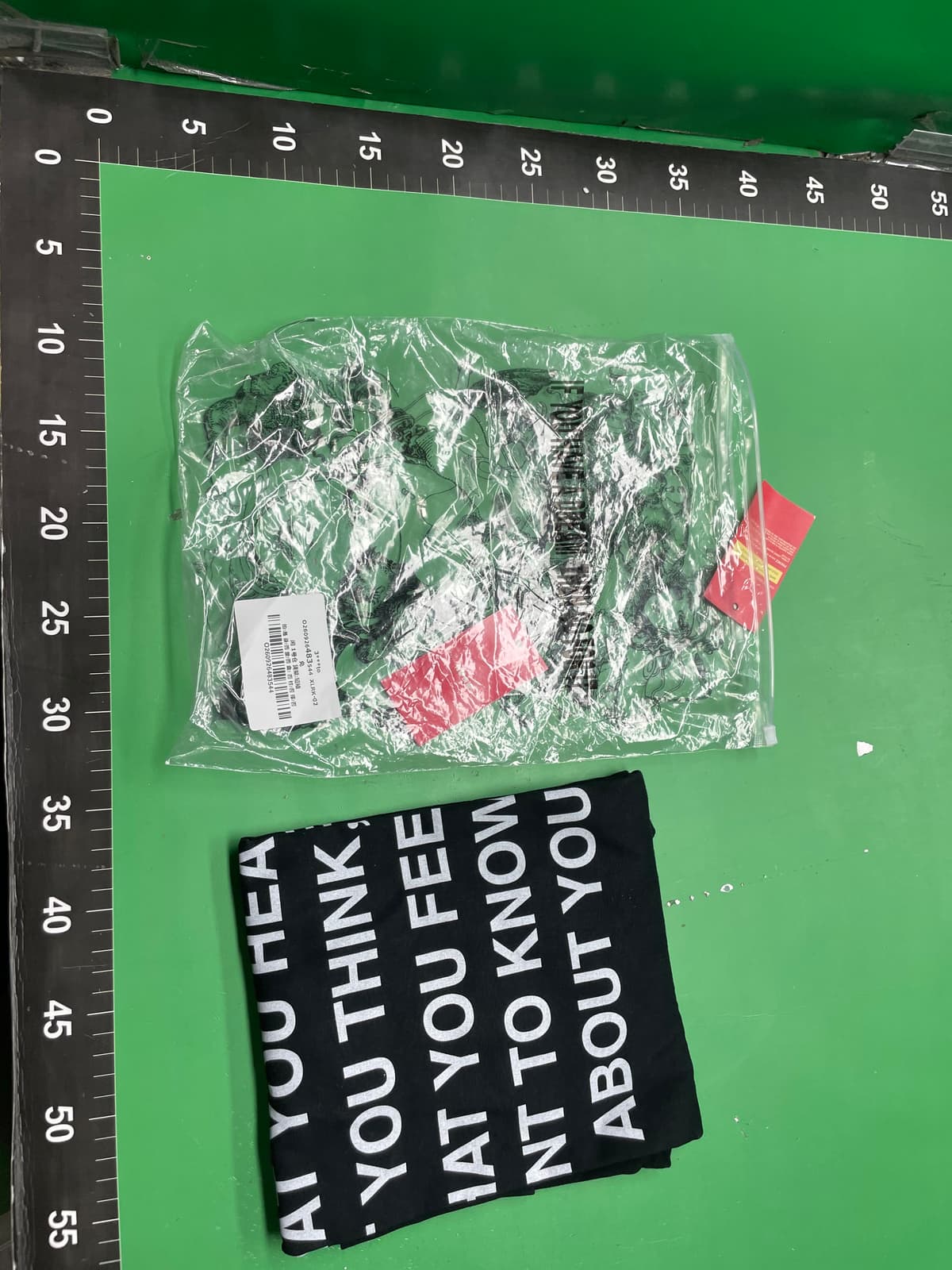 棱镜（Prism）简约字母语录200G水洗破洞做旧暗黑哥特风短袖T恤 — foto QC 1