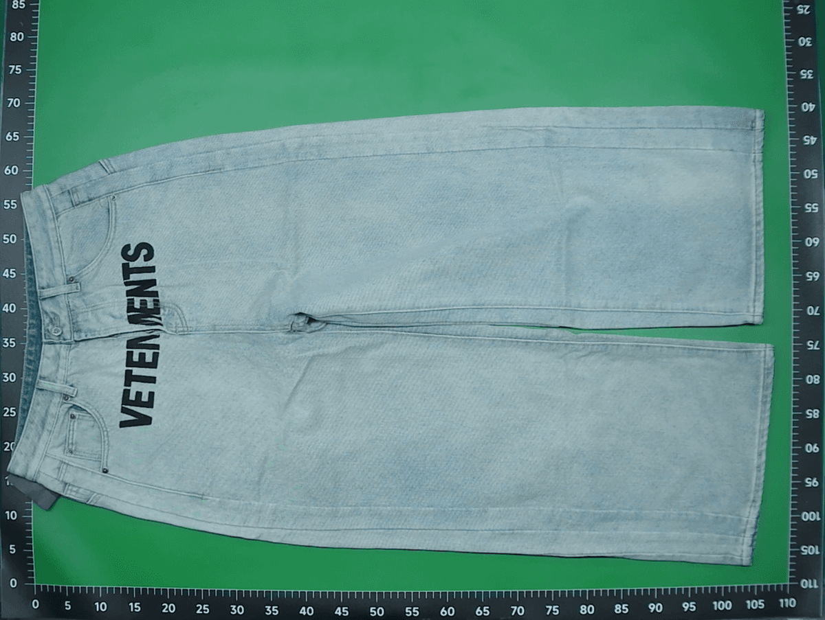 跨境外贸 VET美式复古字母毛巾绣牛仔裤宽松廓形baggy阔腿裤男潮 — foto QC 1