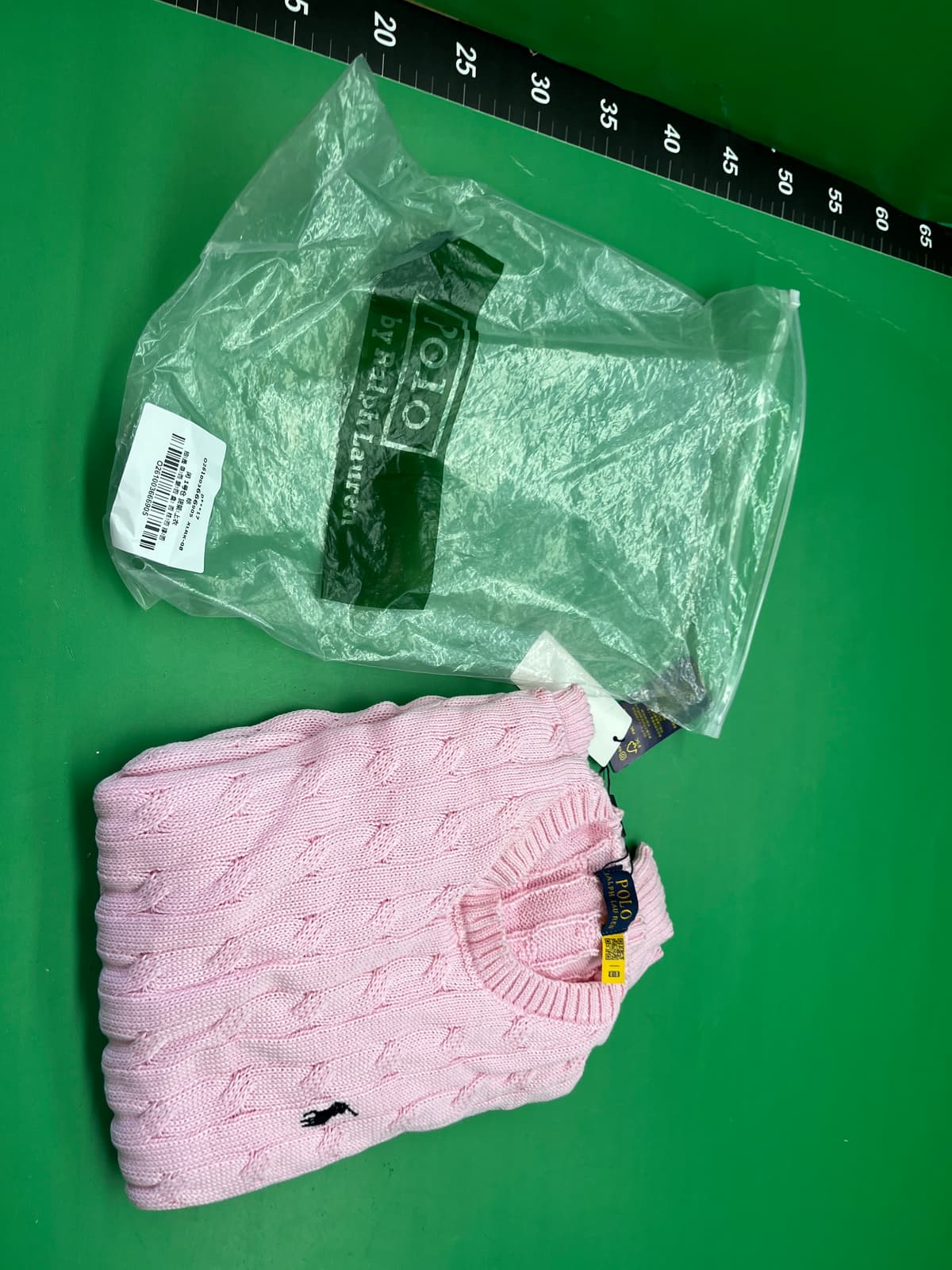 原版可扫码RL拉夫刺绣小马标圆领针织衫毛衣女时尚百搭绞花长袖 — foto QC 1