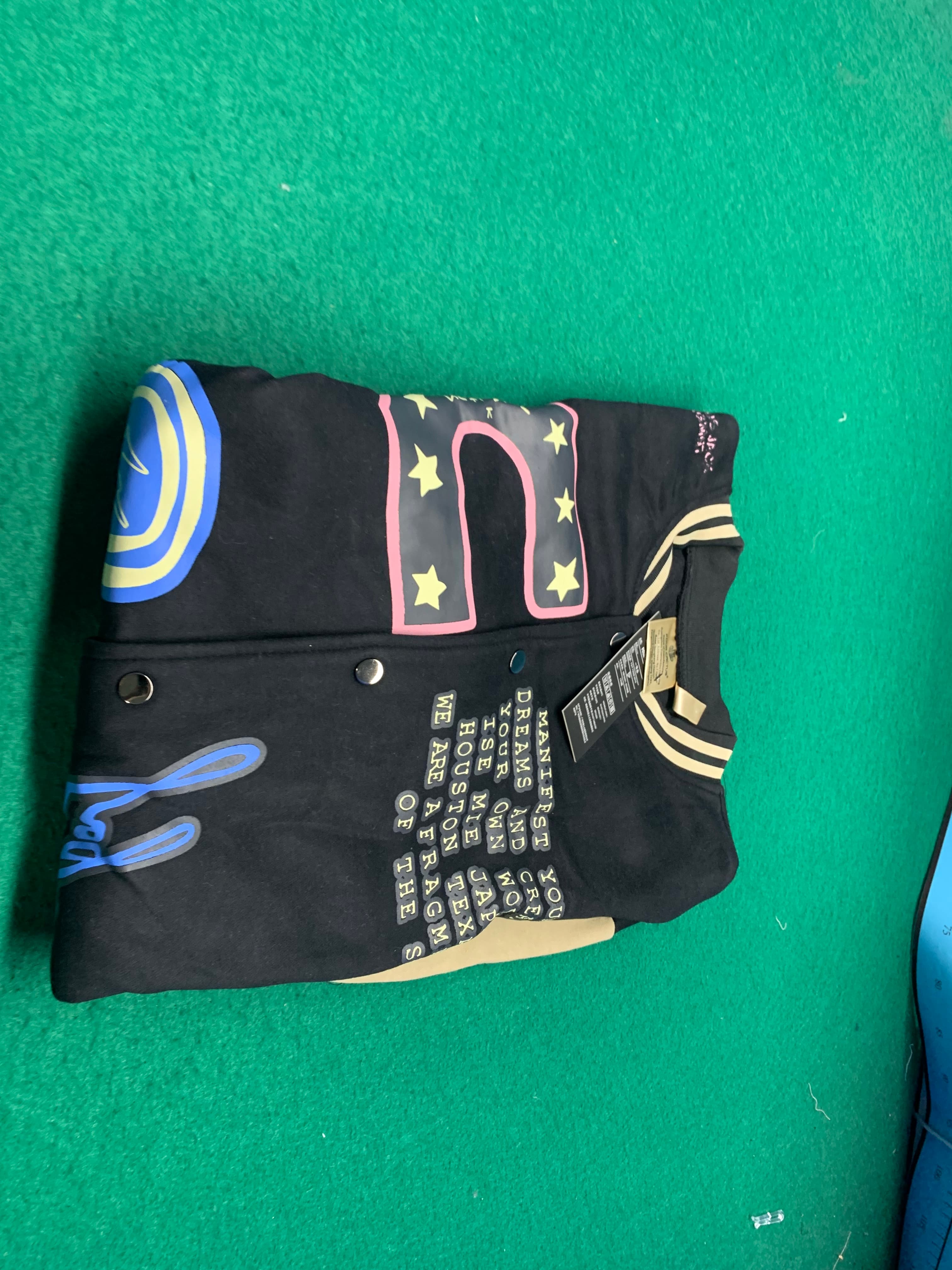 Travis Scott 藤原浩 MANIFEST LETTERMAN JACKET 棒球夹克 — miniatura QC 3