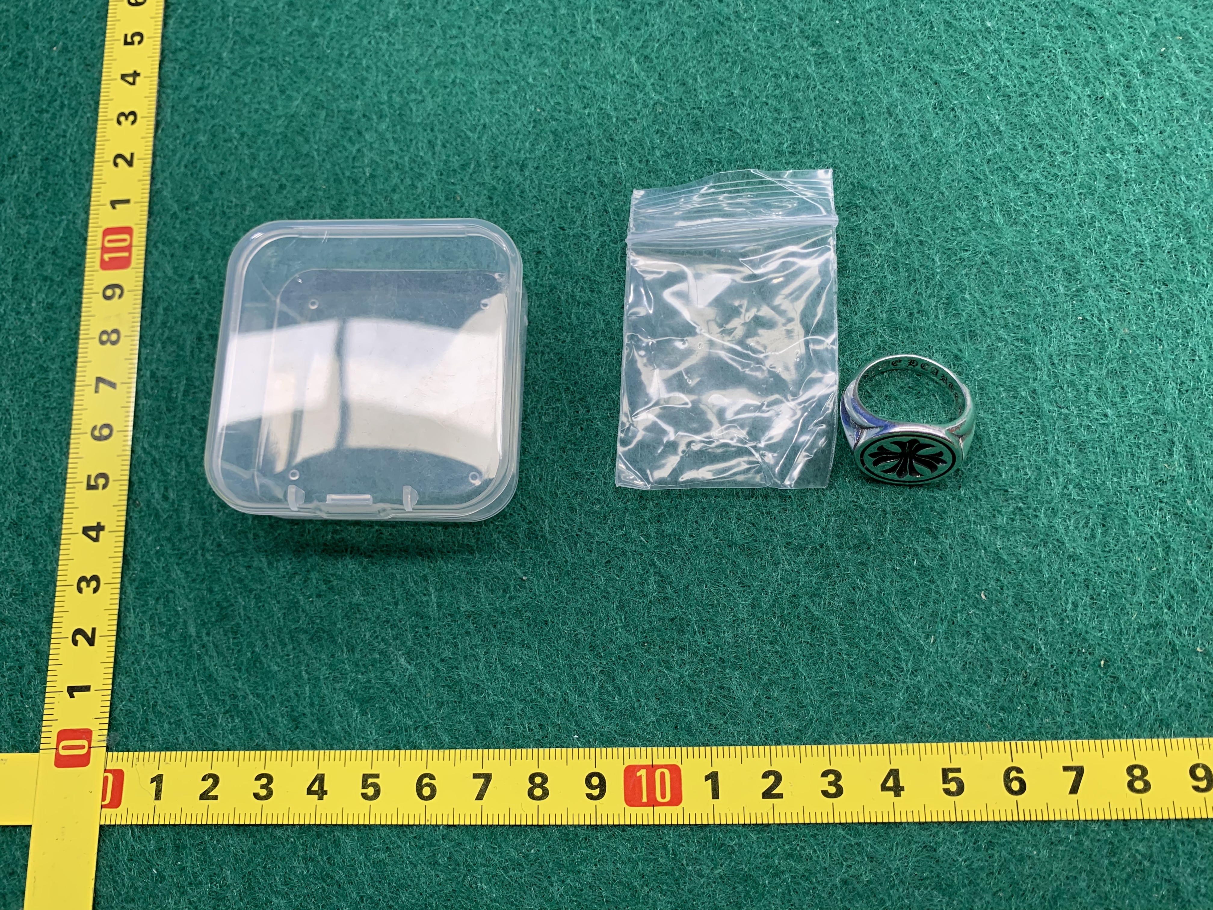克羅伈潮流新版复古银十字架男女戒指手工刻字镀金流行厂家批发 — miniatura QC 4