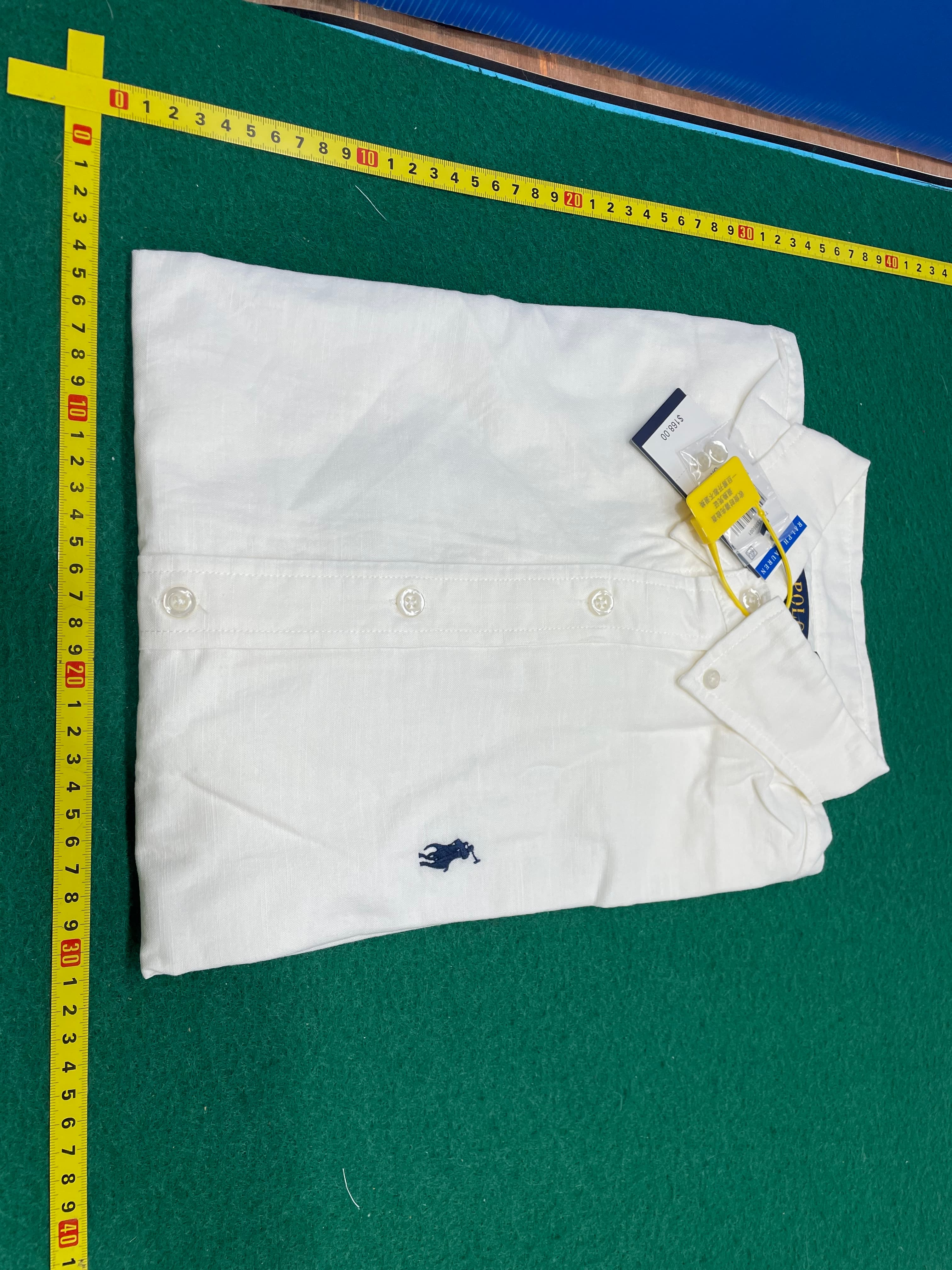 Rl Raff Pony Logo Embroider Classic Spring and Summer Linen Long-Sleeved Shirt for Men and Women — miniatura QC 5