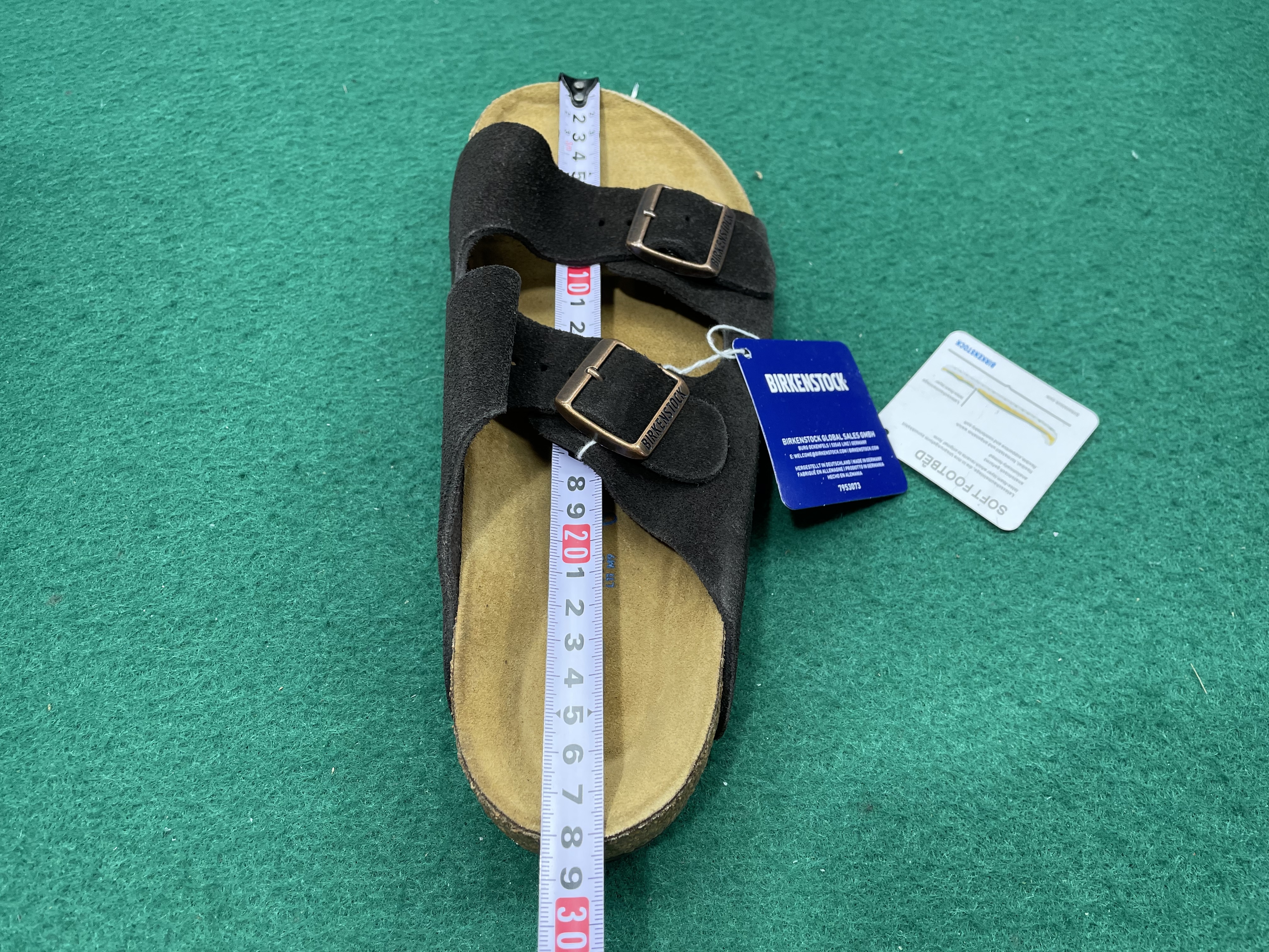 新款博肯双扣拖鞋软底真皮软木男女柔软外穿凉拖鞋正确字母 — miniatura QC 2
