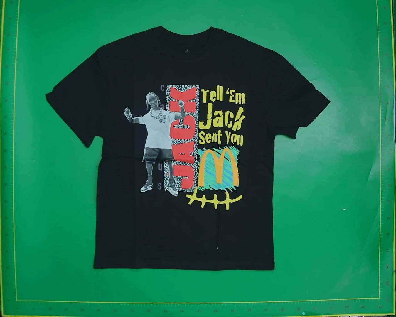 正确版本TRAVIS SCOTT联名PS5圆领短袖T恤欧美潮流宽松闪电暗黑系 — miniatura QC 2