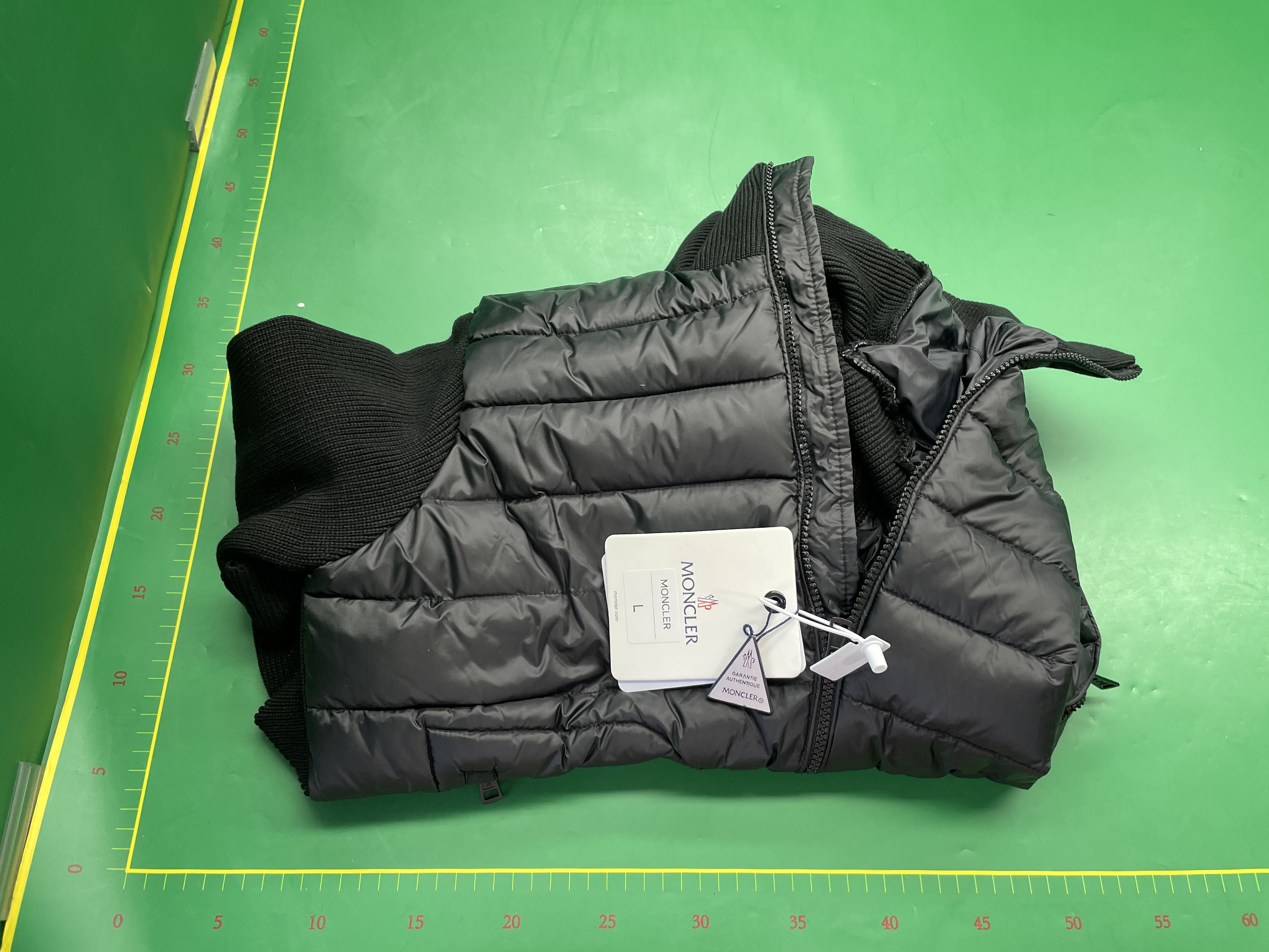 欧美针织拼接羽绒服cardigan — foto QC 1
