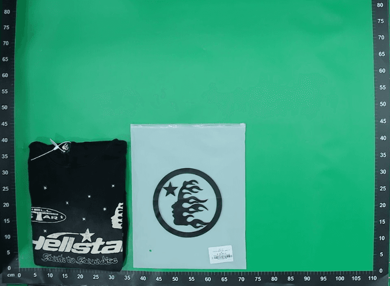 实拍现货欧美潮牌Hellstar复古水洗做旧泥印连帽卫衣卫裤男女同款 — foto QC 1