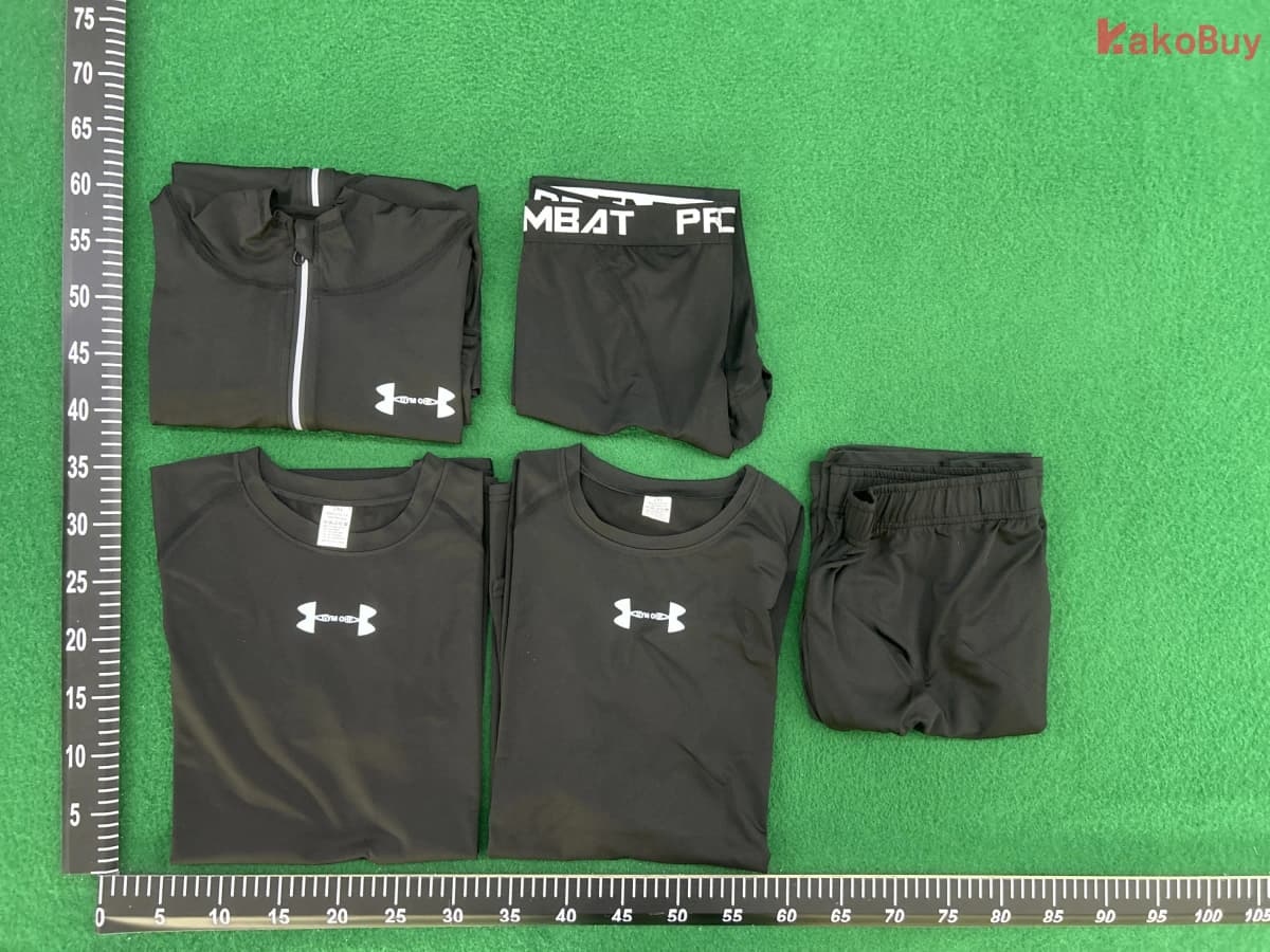 Cross-border sports suit men's fitness quick-drying tights ice silk running equipment morning running suit basketball track and field training suit — foto QC 1