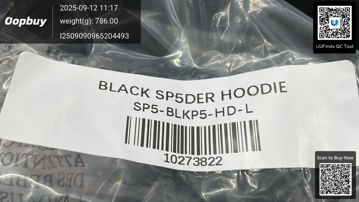Sp5der Hoodle美式潮牌55555蜘蛛网PINK印花潮流加绒连帽衫卫衣 — foto QC 1