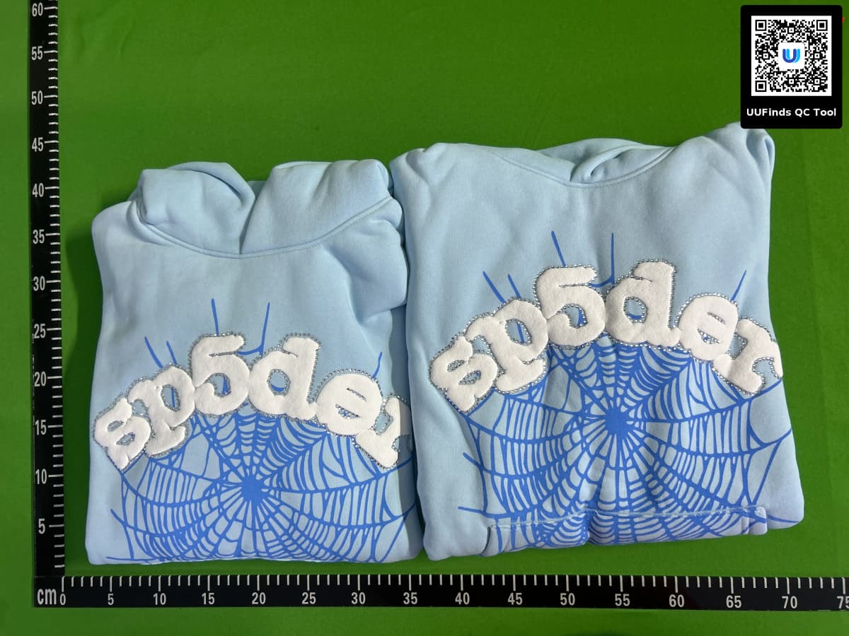 Sp5der Hoodle美式潮牌55555蜘蛛网PINK印花潮流加绒连帽衫卫衣 — foto QC 1