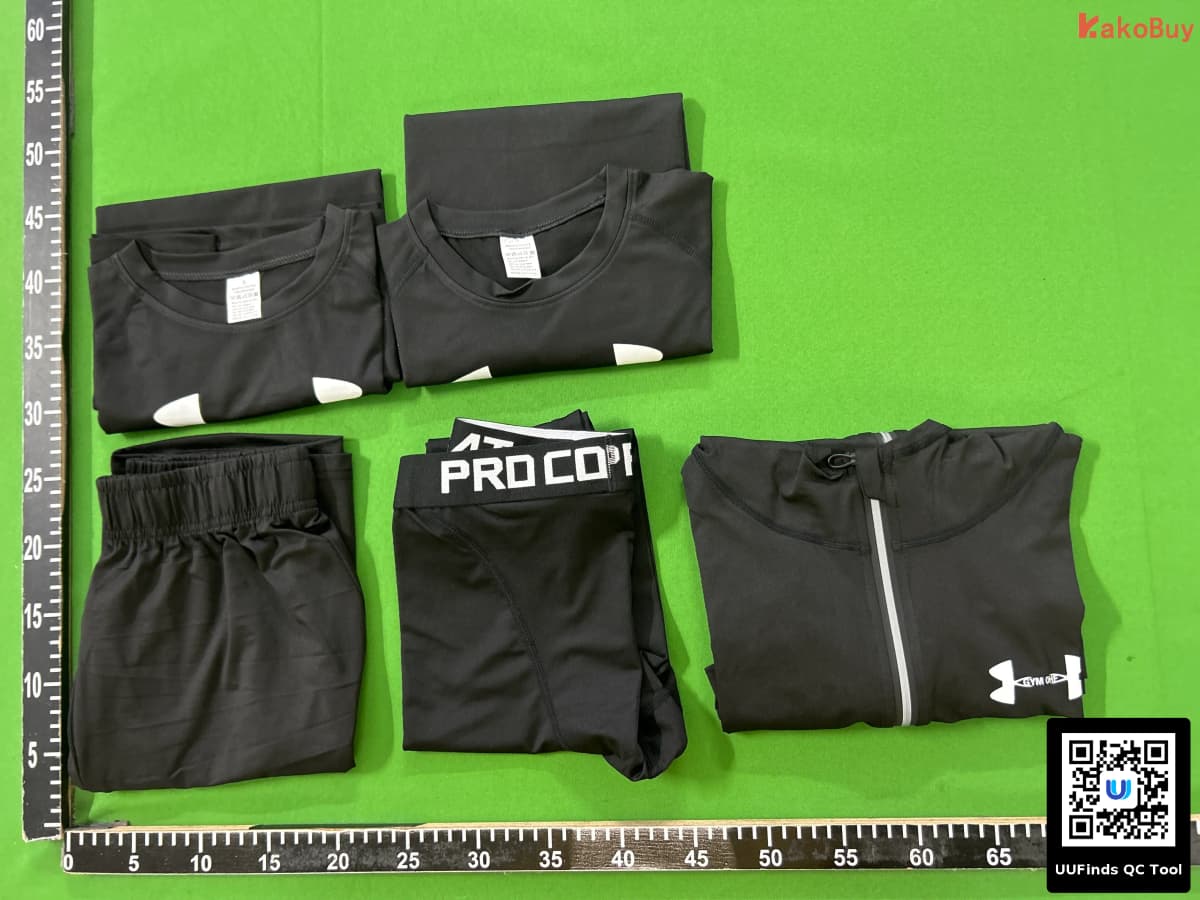 Cross-border sports suit men's fitness quick-drying tights ice silk running equipment morning running suit basketball track and field training suit — foto QC 1
