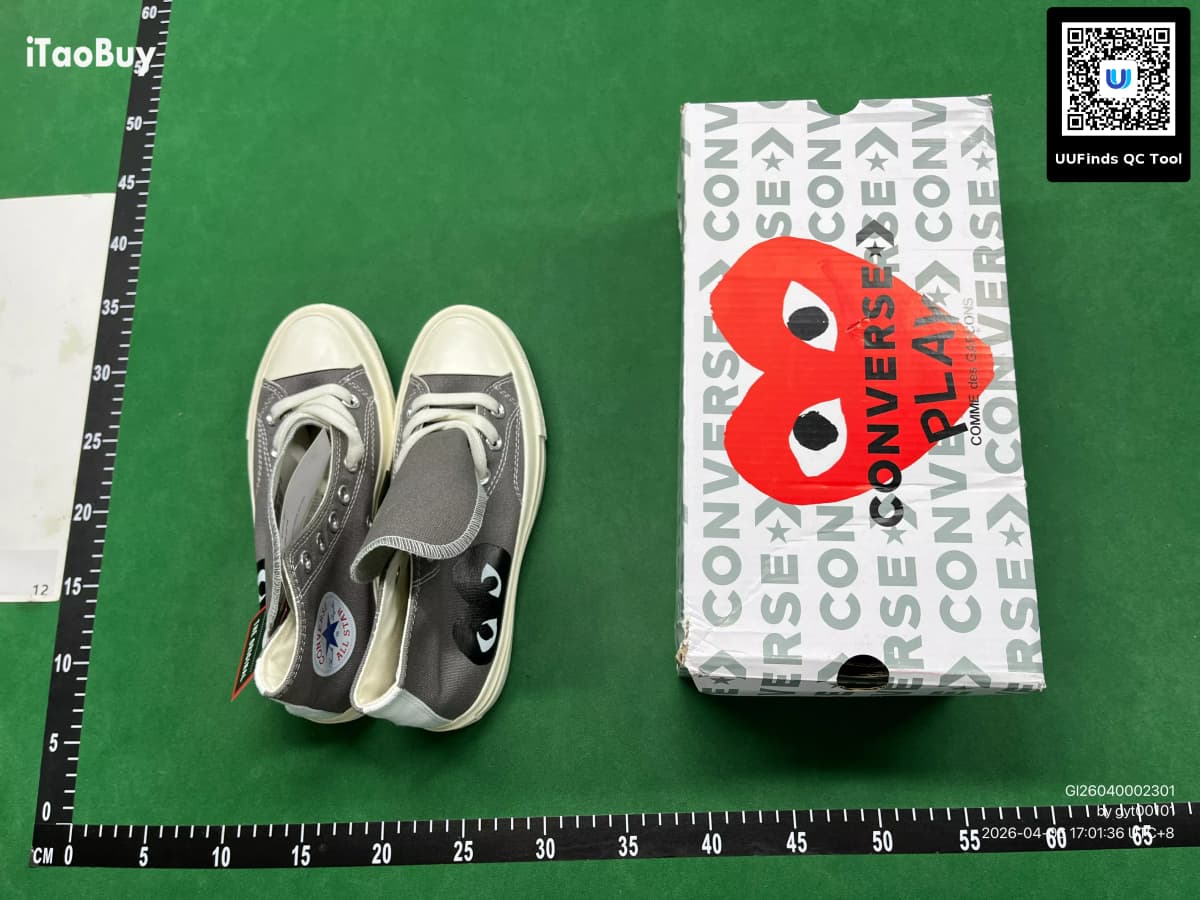 CDG PLAY x Converse川久保龄 支持扫码 偏大一码 — foto QC 1