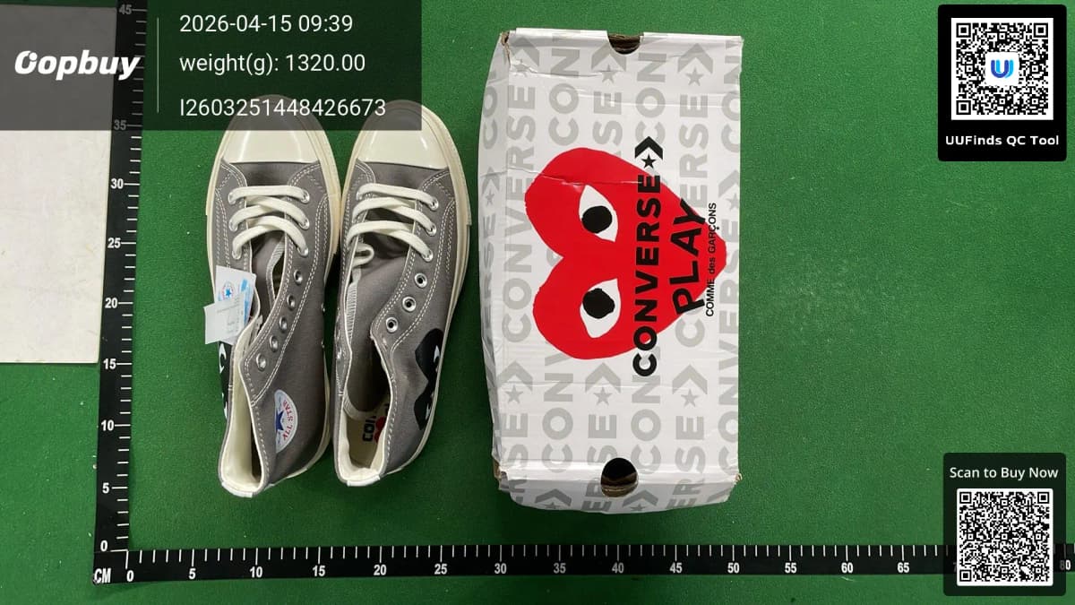 CDG PLAY x Converse川久保龄 支持扫码 偏大一码 — foto QC 1