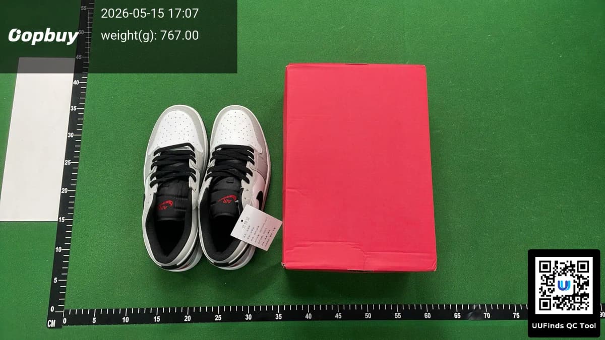 Nike Official Putian Shoes Aj Men's Shoes Low-Top Ash Low Sneakers Gray and White Sneakers Air Force One Aj1 Women's Pure Original — foto QC 1