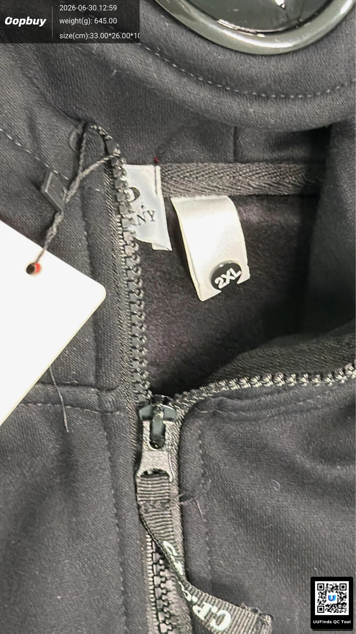跨境CP company机能先锋经典款设计男女情侣运动连帽加绒拉链卫衣 — foto QC 1