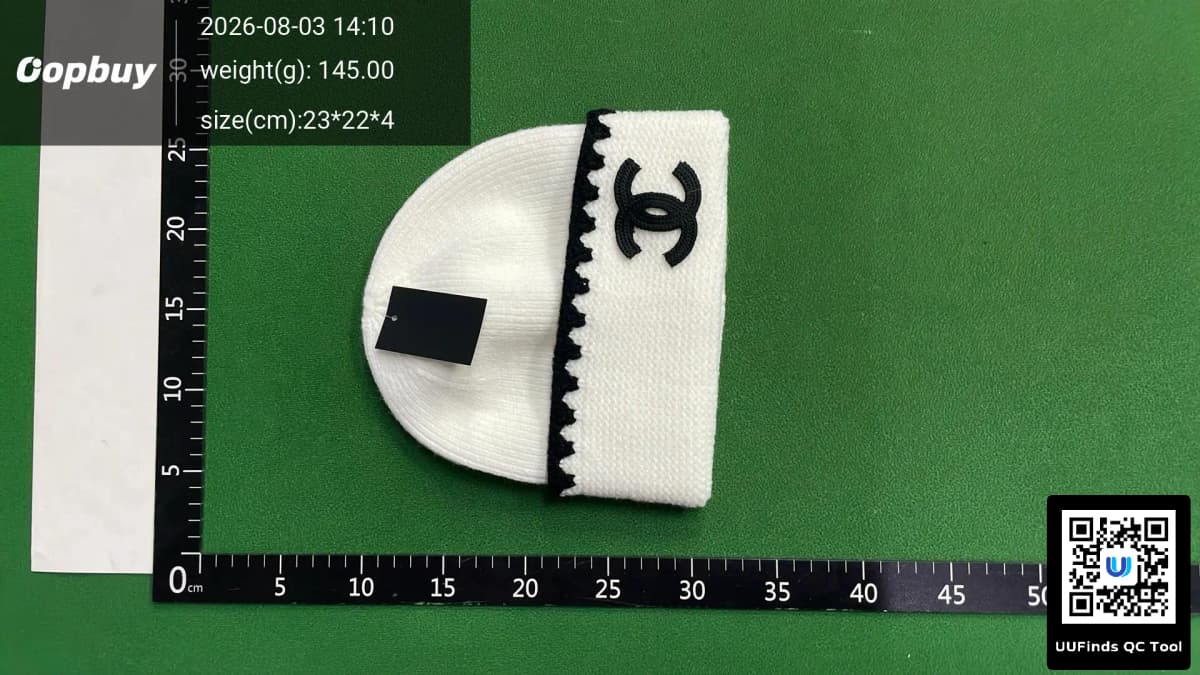女秋冬针织帽保暖防风字母小香风户外百搭显脸瘦冷帽 — foto QC 1